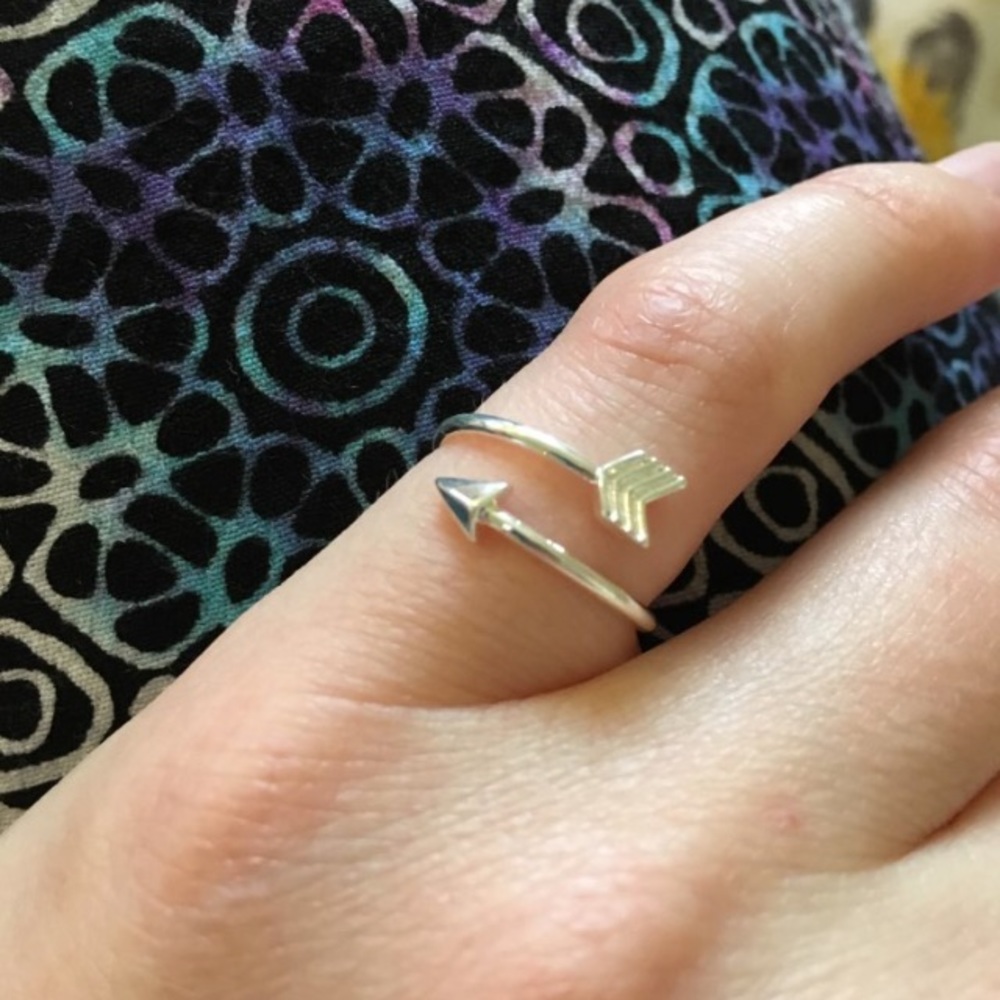NEW!💙💎💛GOLDEN ARROW RING!💛💎💙 6.5 ADJUSTABLE! - Picture 2 of 7